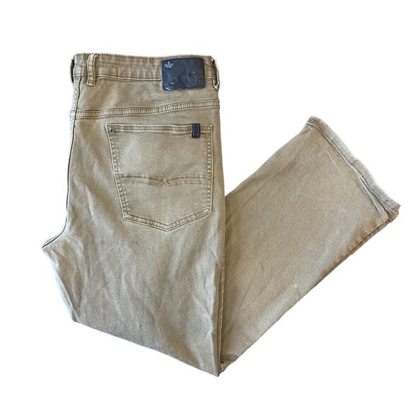 Buffalo David Bitton Sam-X Jeans Mens 40x30 Slim Straight Stretch Brown Tan - Picture 1 of 6